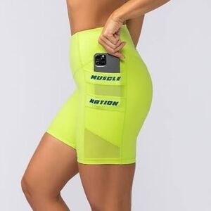 Women's Neon Green Shorts